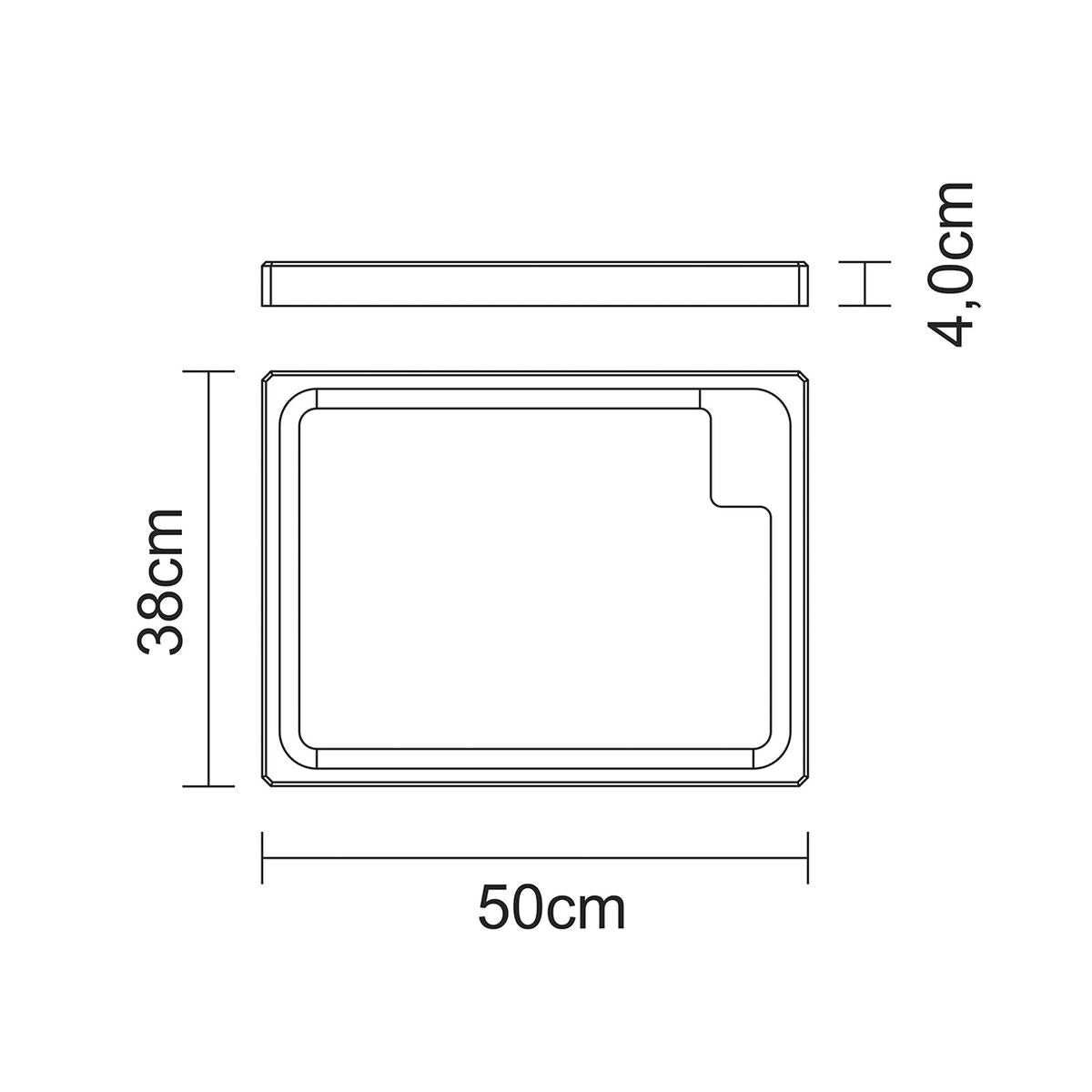 TABLA DE TECA PARA PRESENTACION Y CORTE 50 X 38 X 4CM - CHURRASCO PREMIUM