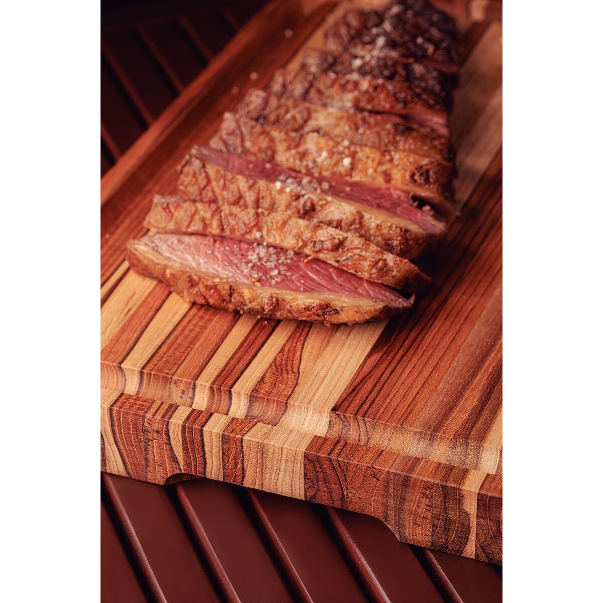TABLA DE TECA PARA PRESENTACION Y CORTE 40 X 30 X 3CM - CHURRASCO PREMIUM