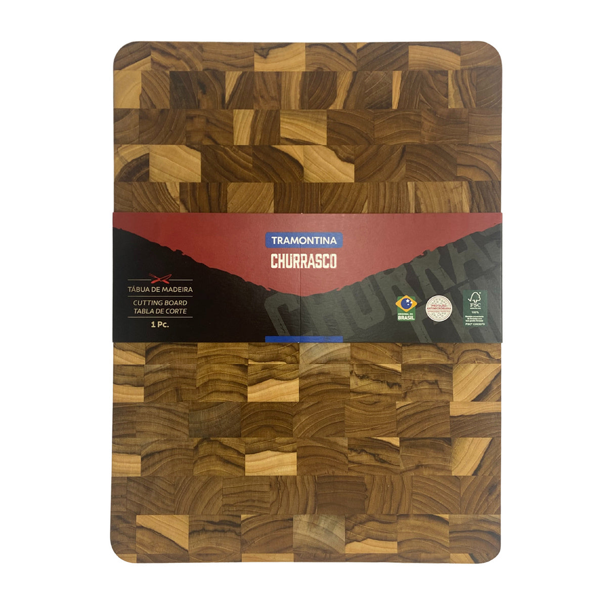 TABLA DE TECA PARA PRESENTACION Y CORTE 60 X 40 X 4,5CM - CHURRASCO PREMIUM