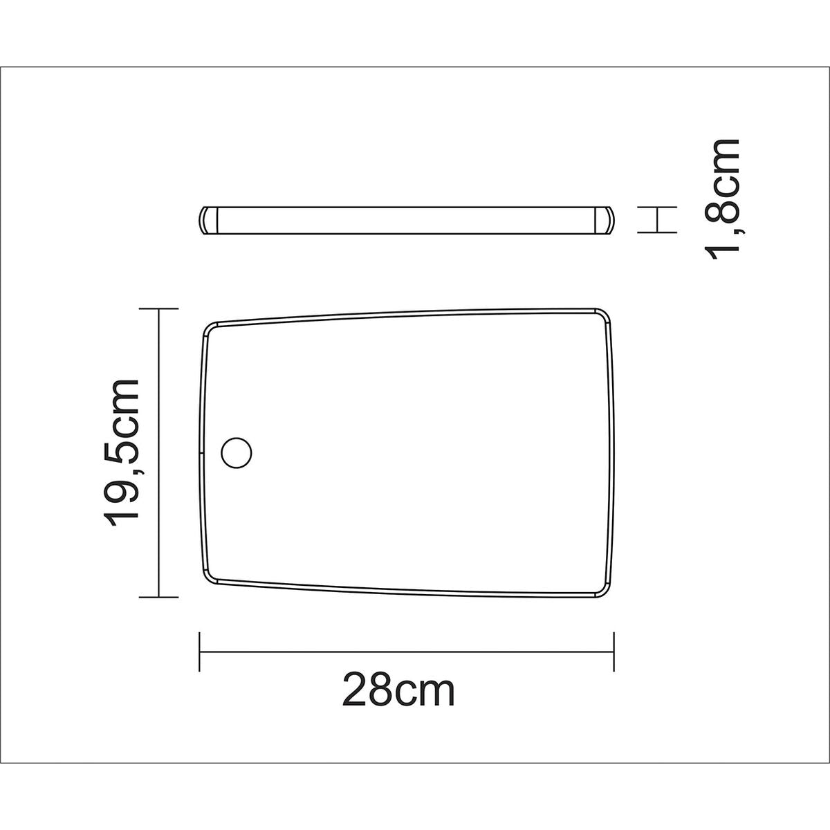 TABLA PARA CORTAR Y SERVIR 28 X 19 X 1,8CM - KITCHEN FSC