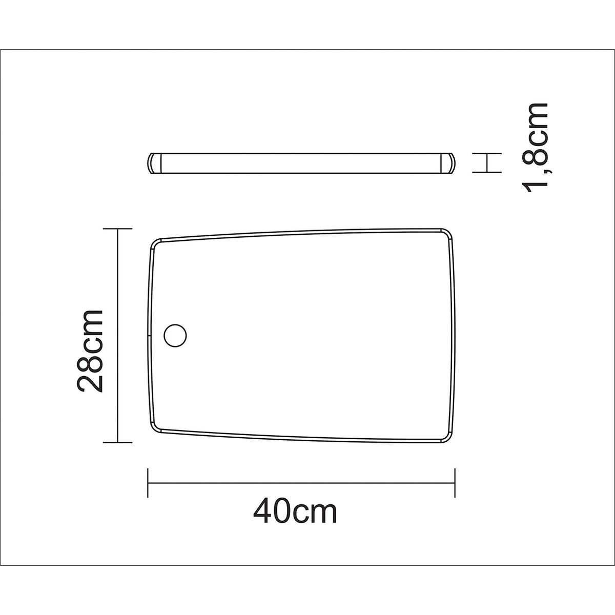 TABLA PARA CORTAR Y SERVIR 40 X 27 X 1,8CM - KITCHEN FSC