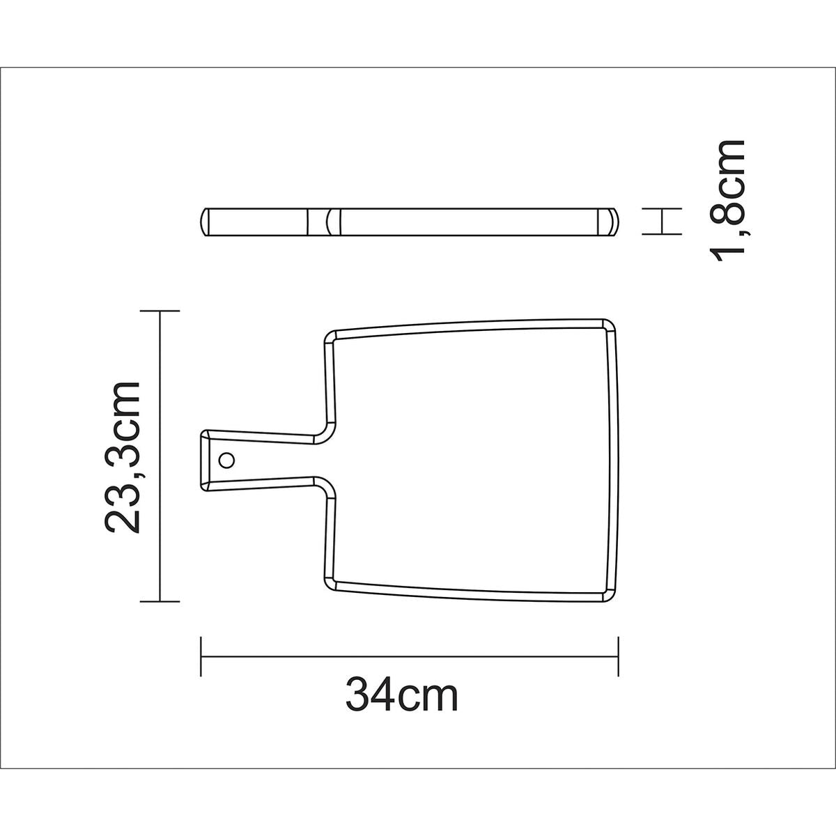 TABLA PARA CORTAR Y SERVIR 34 X 23 X 1,5CM - KITCHEN FSC