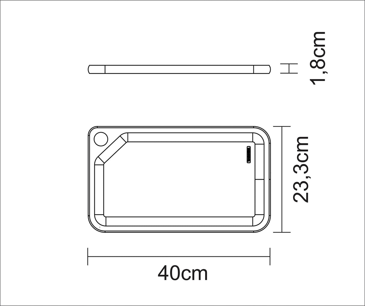 Tabla de cortar de Madera de Teca Churrasco Essencial 40 x 24 cm