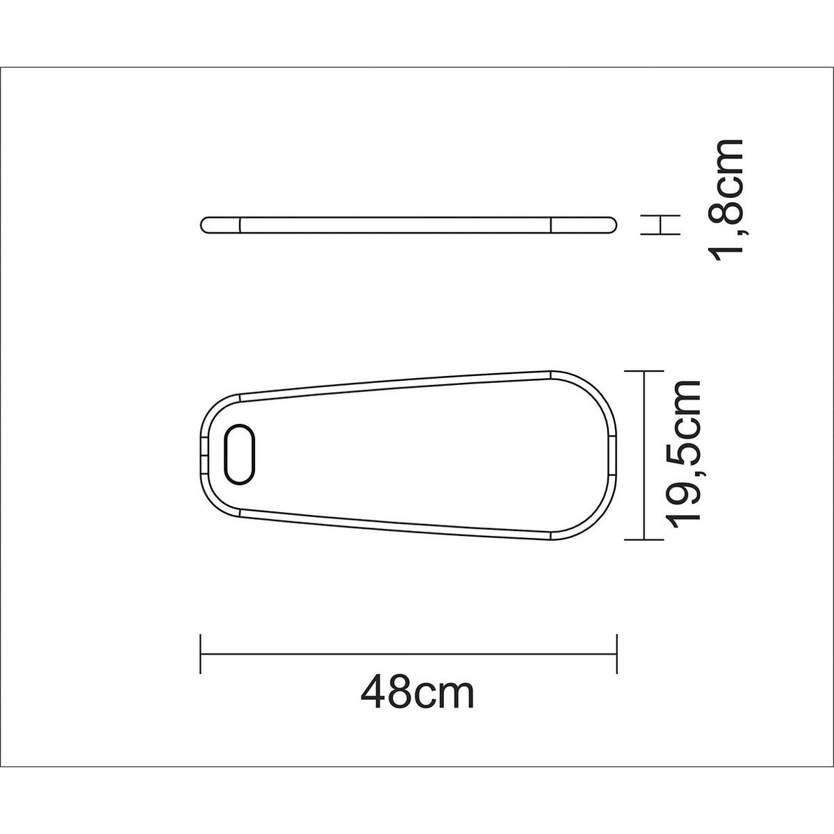 Tabla de Madera Teca certificada para Cortar y Servir Provence 48 x 19 cm