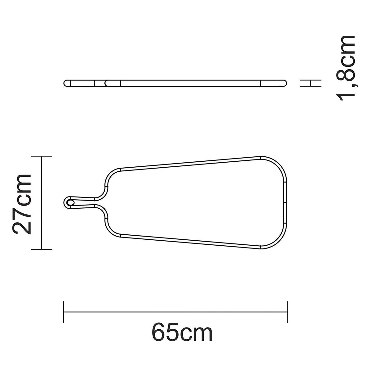 TABLA DE TECA PARA SERVICIO Y PRESENTACION 65 X 27 X 1,8CM - PROVENCE FSC