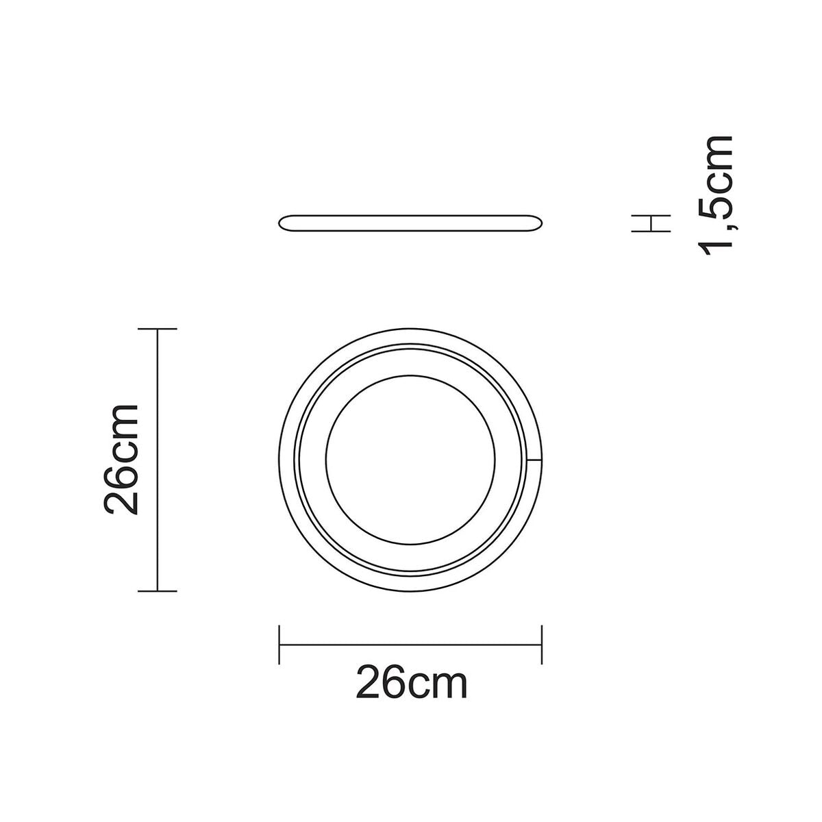 TABLA DE TECA PARA SERVICIO Y PRESENTACION 26 X 1,5CM - PROVENCE FSC