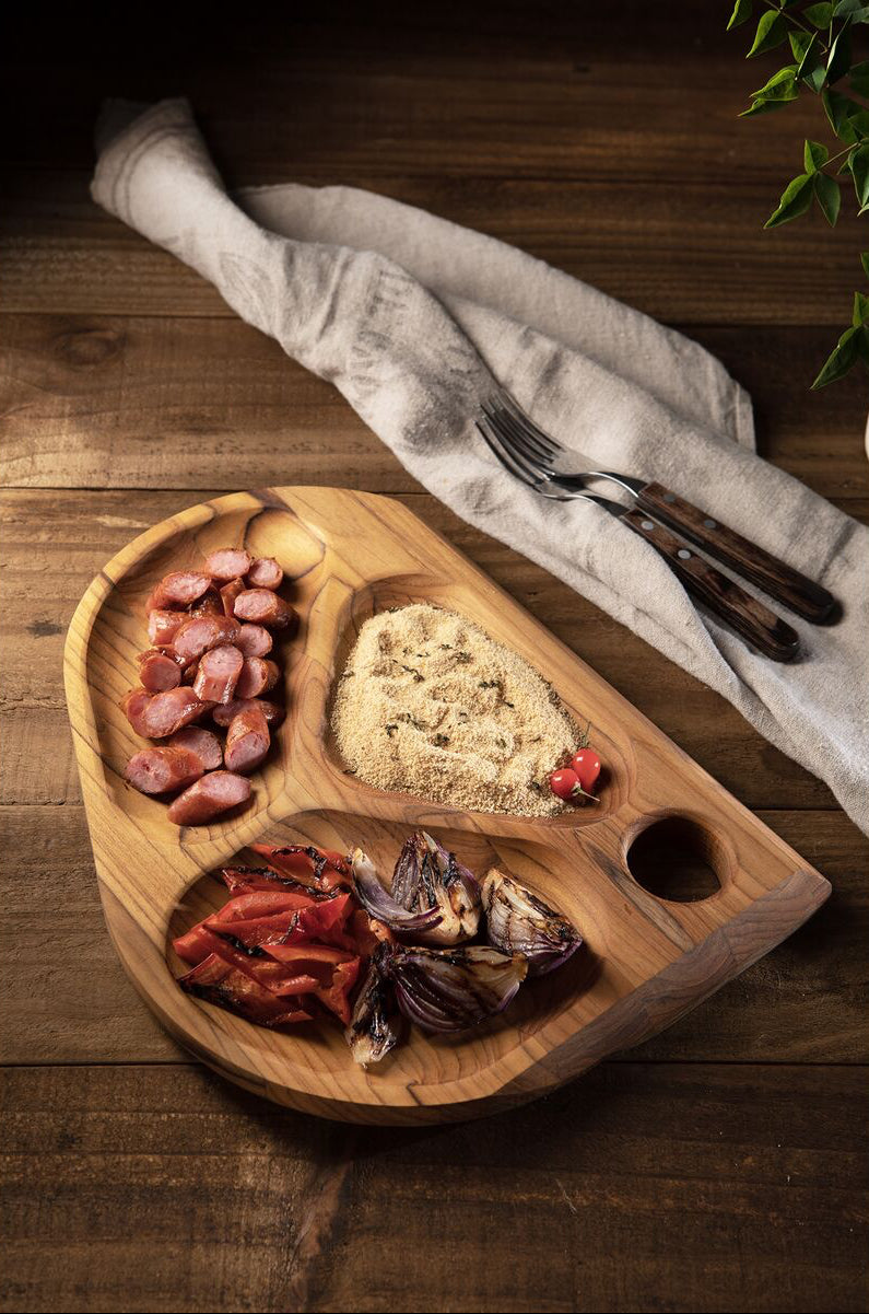 Tabla de Teca para Servicio y Presentación 35 x 27 x 2,5 cm Folium