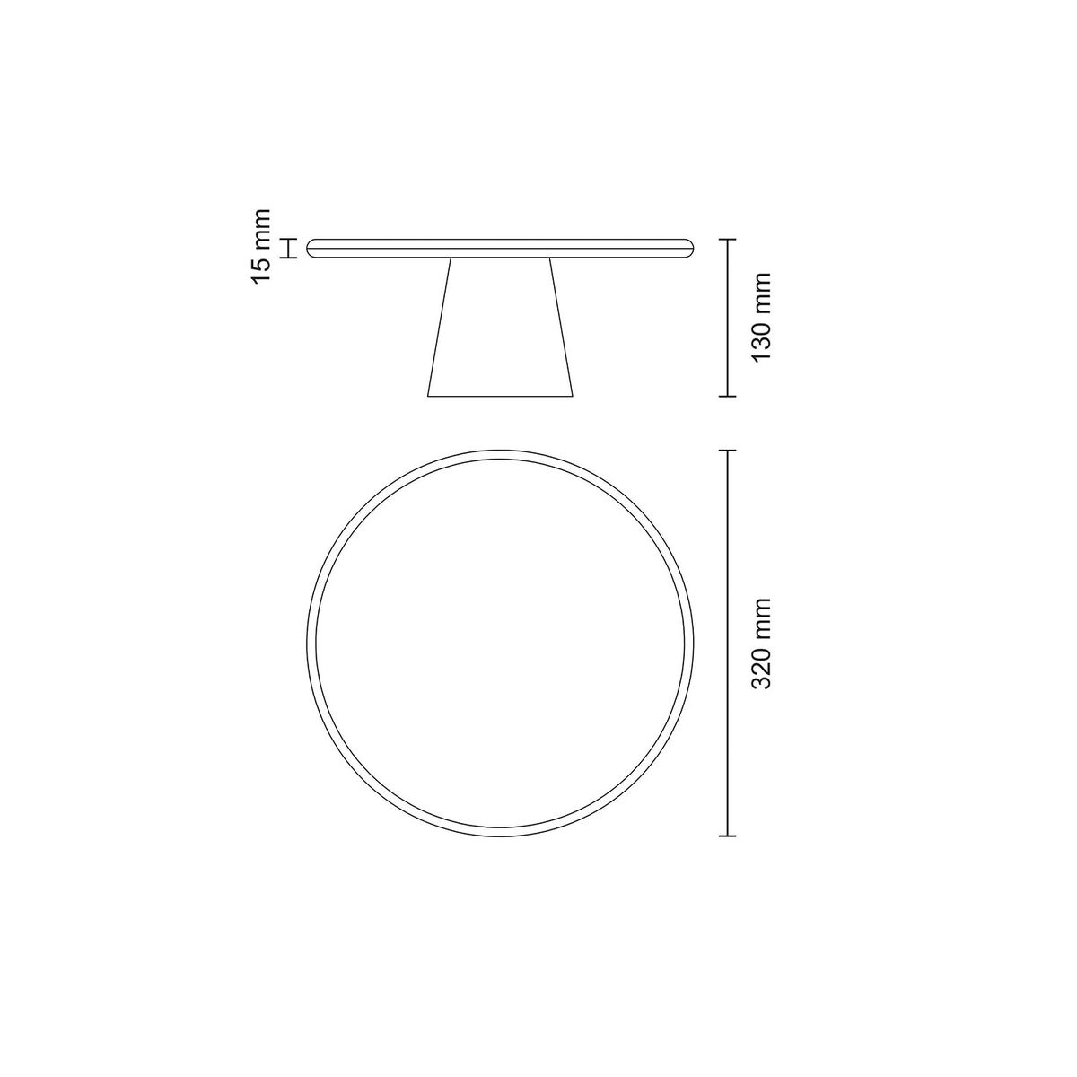 Tabla Soporte para Tarta de Madera Teca con base de piedra Provence 32 x 13 cm