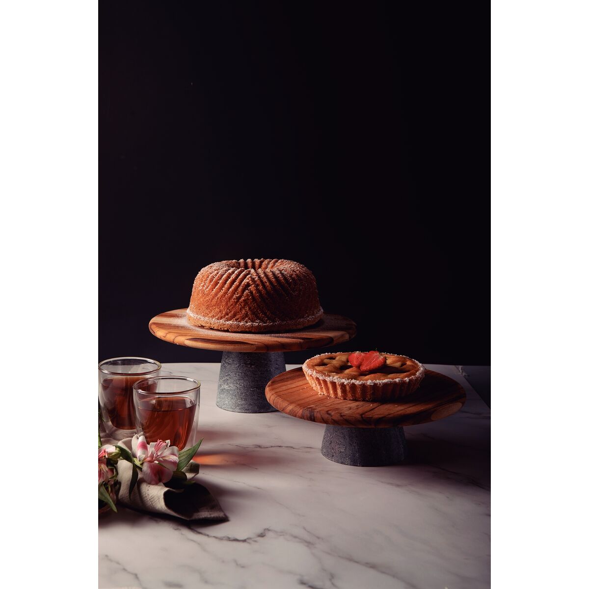 TABLA PRESENTACIÓN MADERA DE TECA C/BASE 32X13CM - PROVENCE