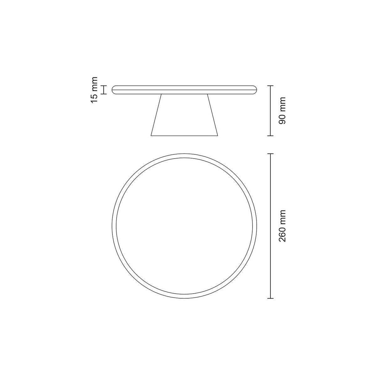 TABLA PRESENTACIÓN MADERA DE TECA C/BASE 26x9CM - PROVENCE