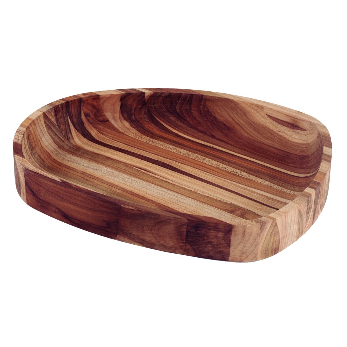 TABLA DE TECA PARA SERVICIO Y PRESENTACION 37 X 30 X 5CM - CHURRASCO PREMIUM