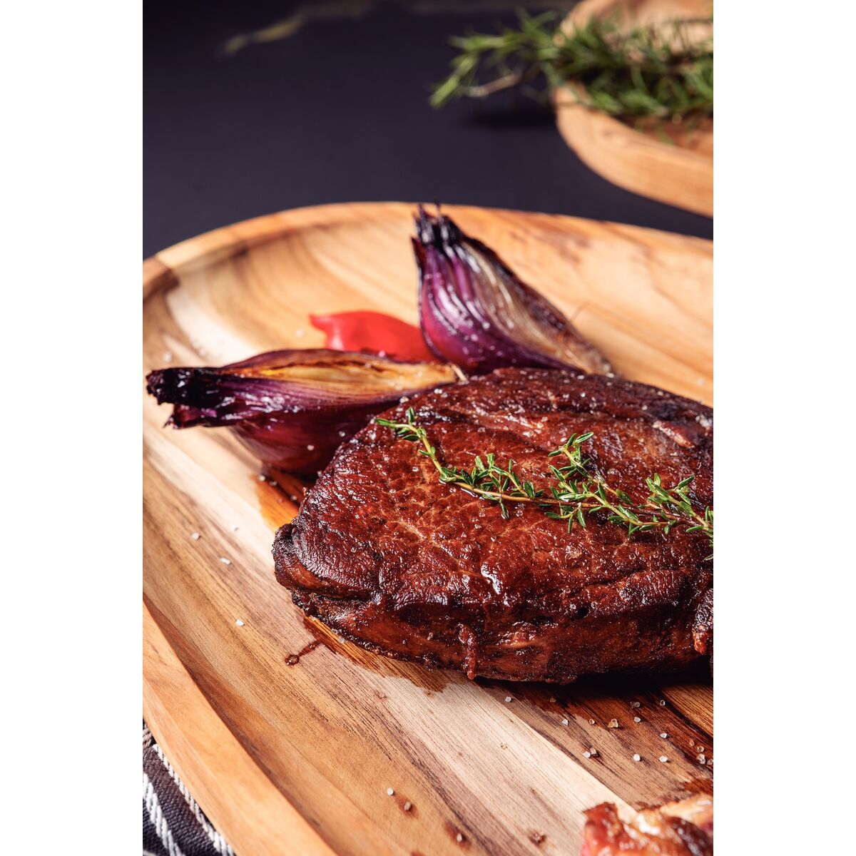 TABLA DE TECA PARA SERVICIO Y PRESENTACION 44 X 33 X 1,8CM - CHURRASCO PREMIUM