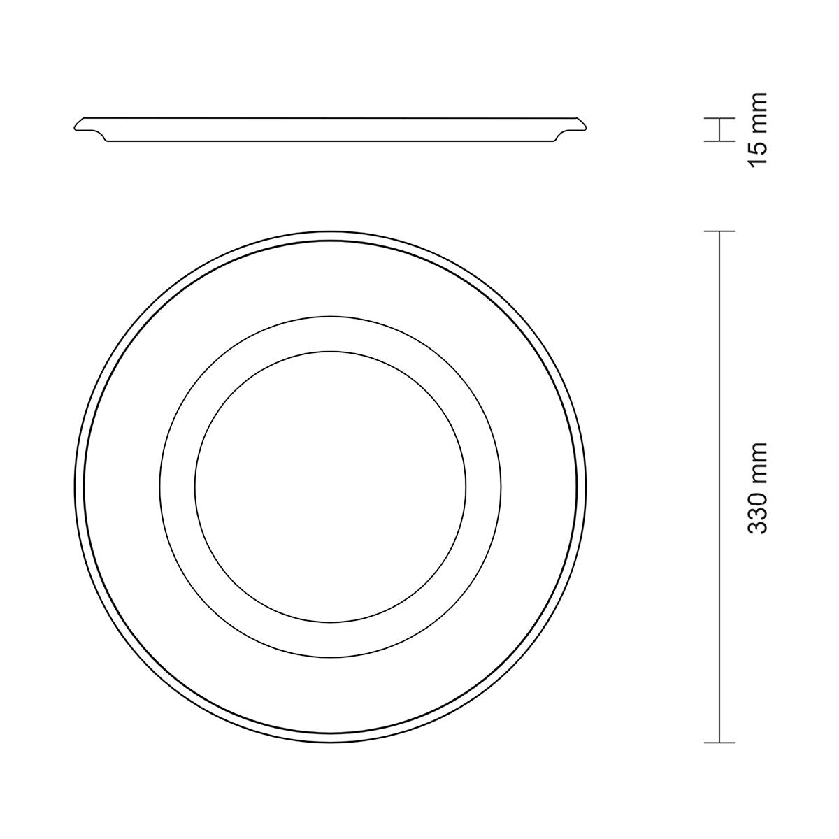 BAJOPLATO MADERA DE TECA 33CM - PROVENCE