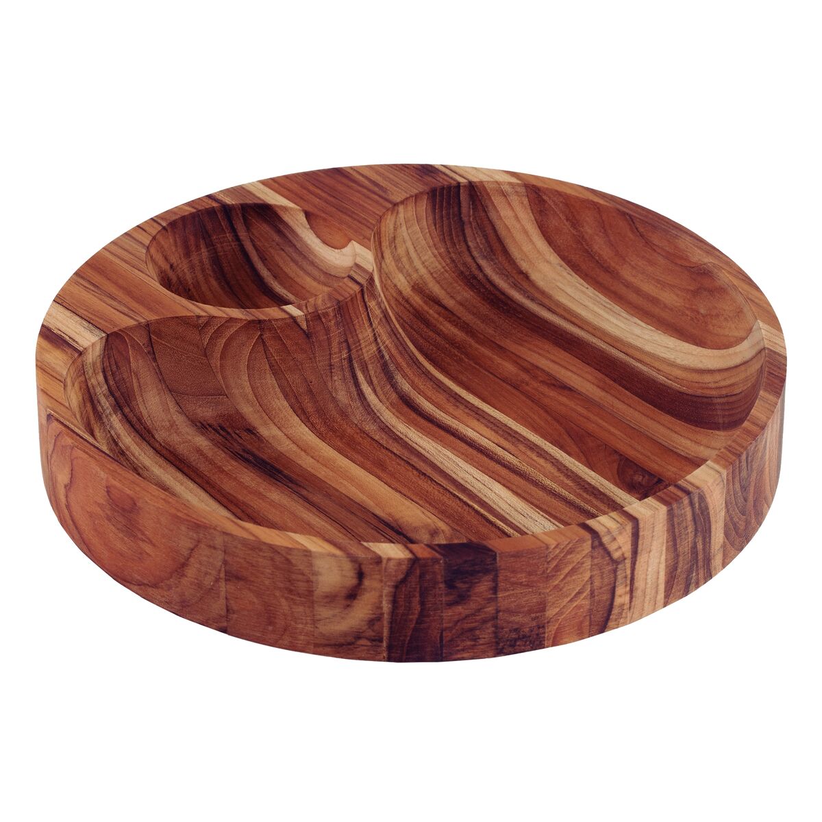 TABLA DE TECA PARA SERVICIO Y PRESENTACION Ø 31 X 5CM - CHURRASCO PREMIUM