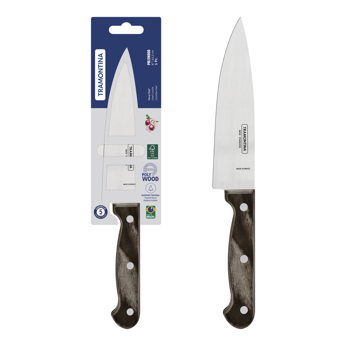 Tramontina Cuchillo Chef Polywood 15 cm