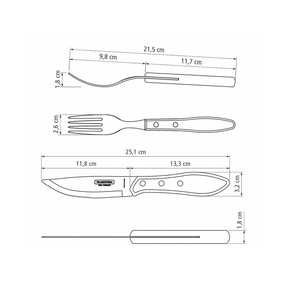 MALETÍN ÚTILES PARA CARNE/BBQ 17 PZAS - POLYWOOD ROJO