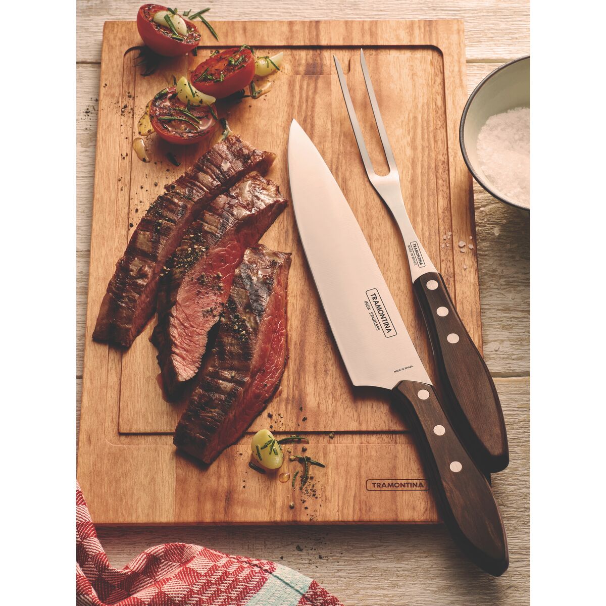 JUEGO PARA BARBACOA 2PZAS. - POLYWOOD FSC CASTAÑO