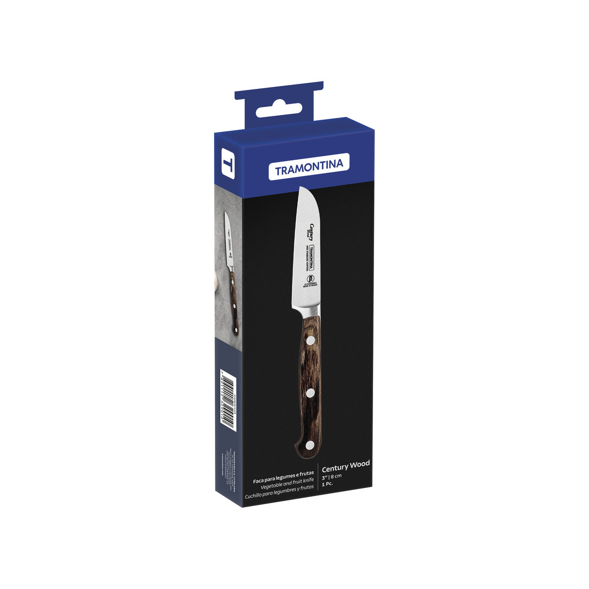 Cuchillo Verduras Century Wood NSF 8 cm - Tramontina