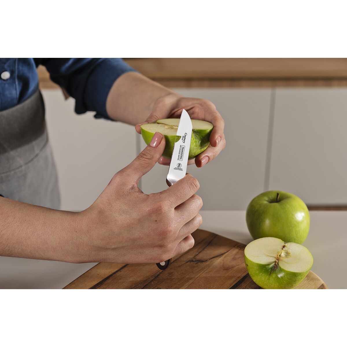 Cuchillo Verduras Century Wood NSF 8 cm - Tramontina