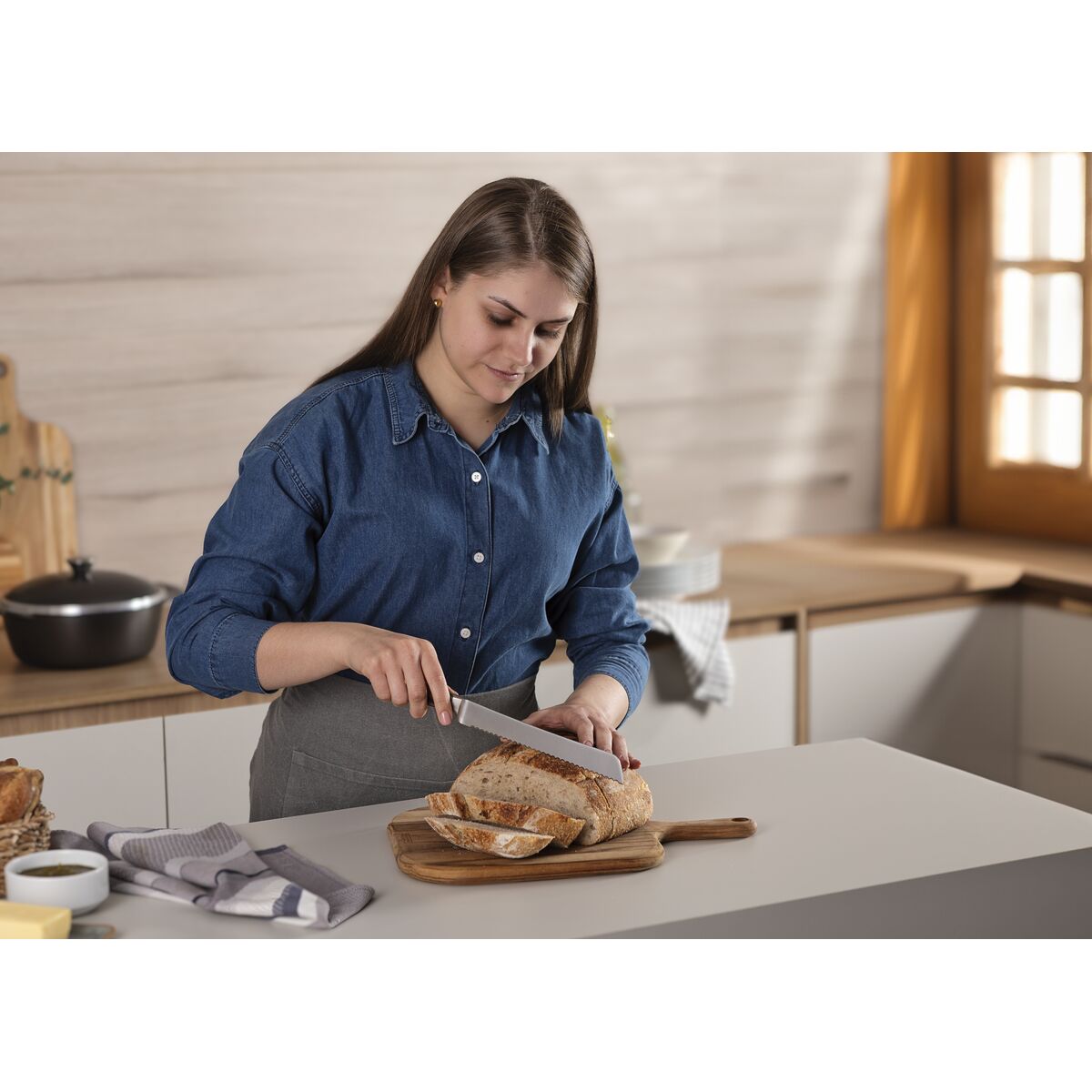 Cuchillo Pan Century Wood NSF 20,5 cm - Tramontina