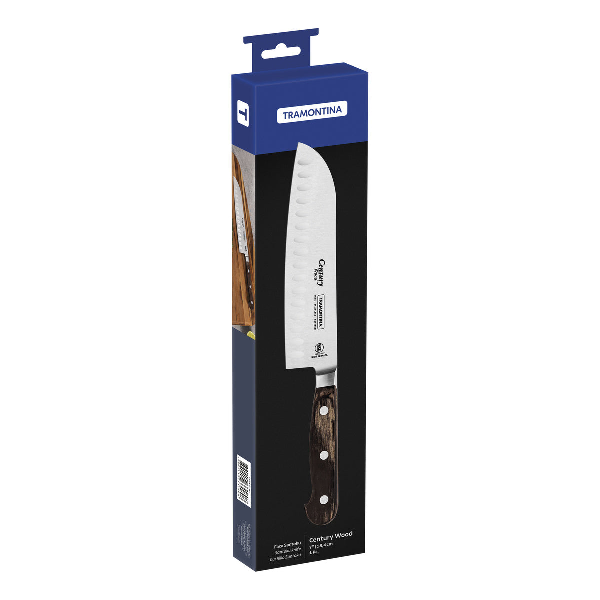 Cuchillo Santoku Century Wood NSF 18 cm Tramontina