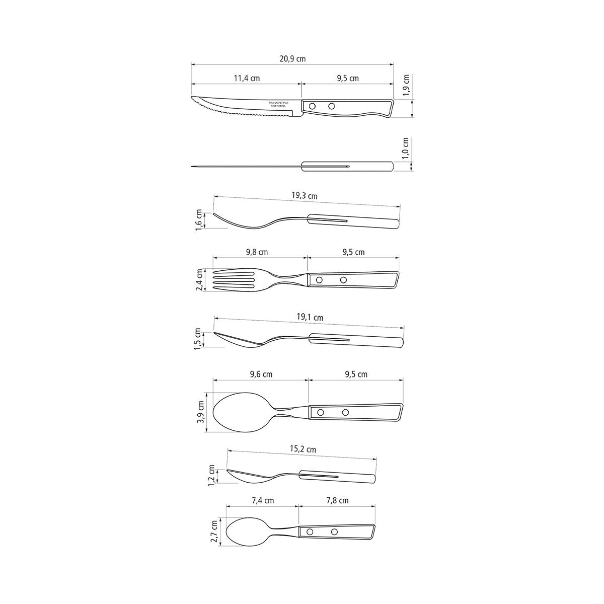 Juego de cubiertos Tradicional 24 piezas