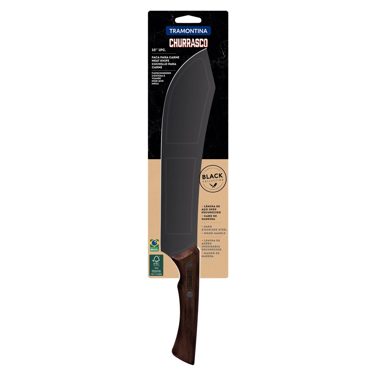 CUCHILLO PARA CARNE 25CM - BLACK COLLECTION FSC