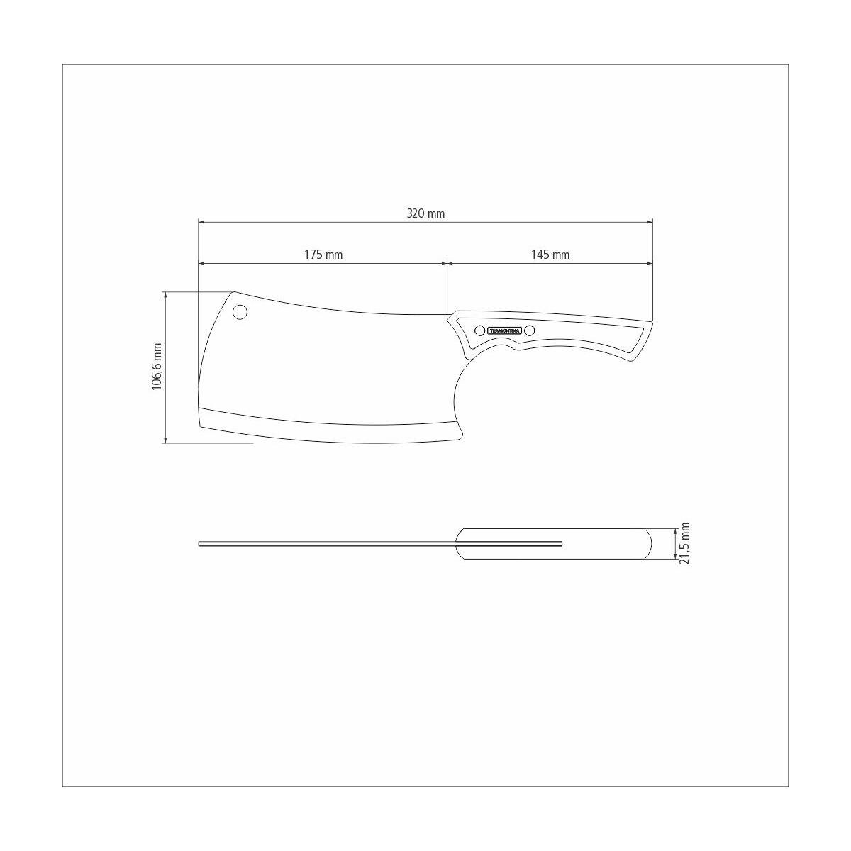 HACHUELA 18CM - BLACK COLLECTION FSC