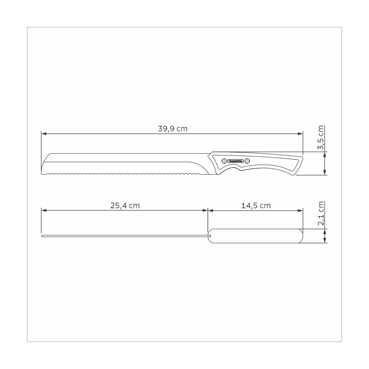 Cuchillo Dentado Churrasco Black FSC 28 cm