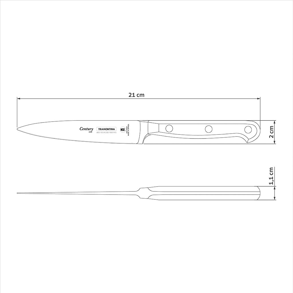 Tramontina Cuchillo para Legumbres y Frutas Century 10 cm