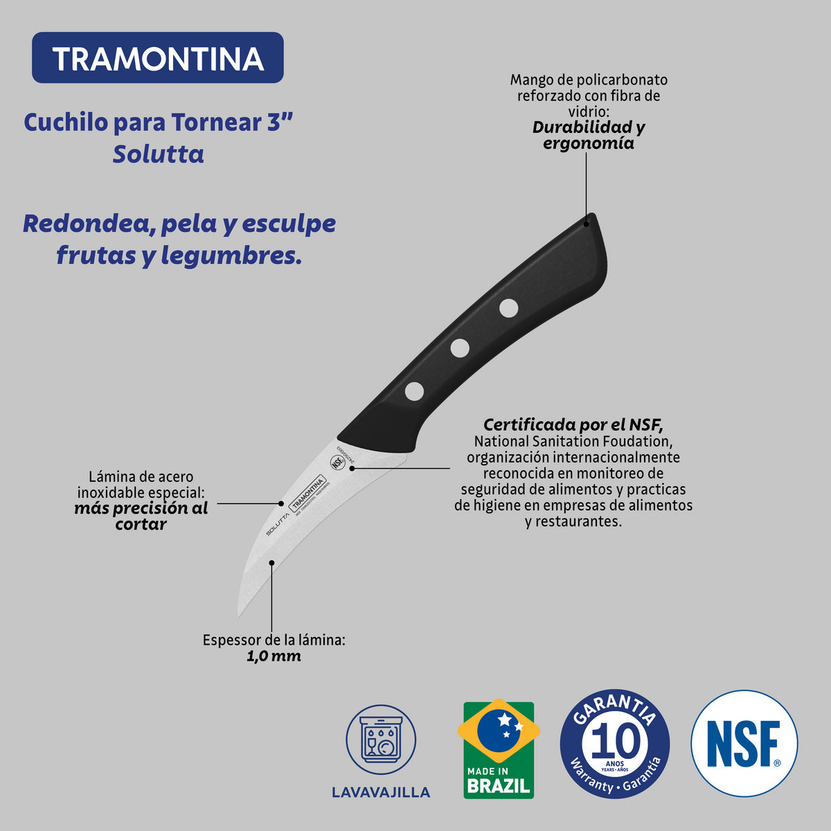 CUCHILLO MONDADOR 7.5CM - SOLUTTA