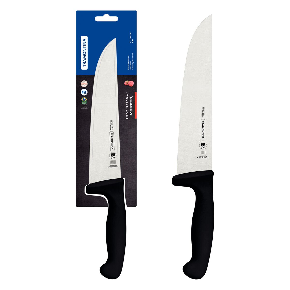 CUCHILLO CARNICERO 20CM - PROFESIONAL NEGRO NSF