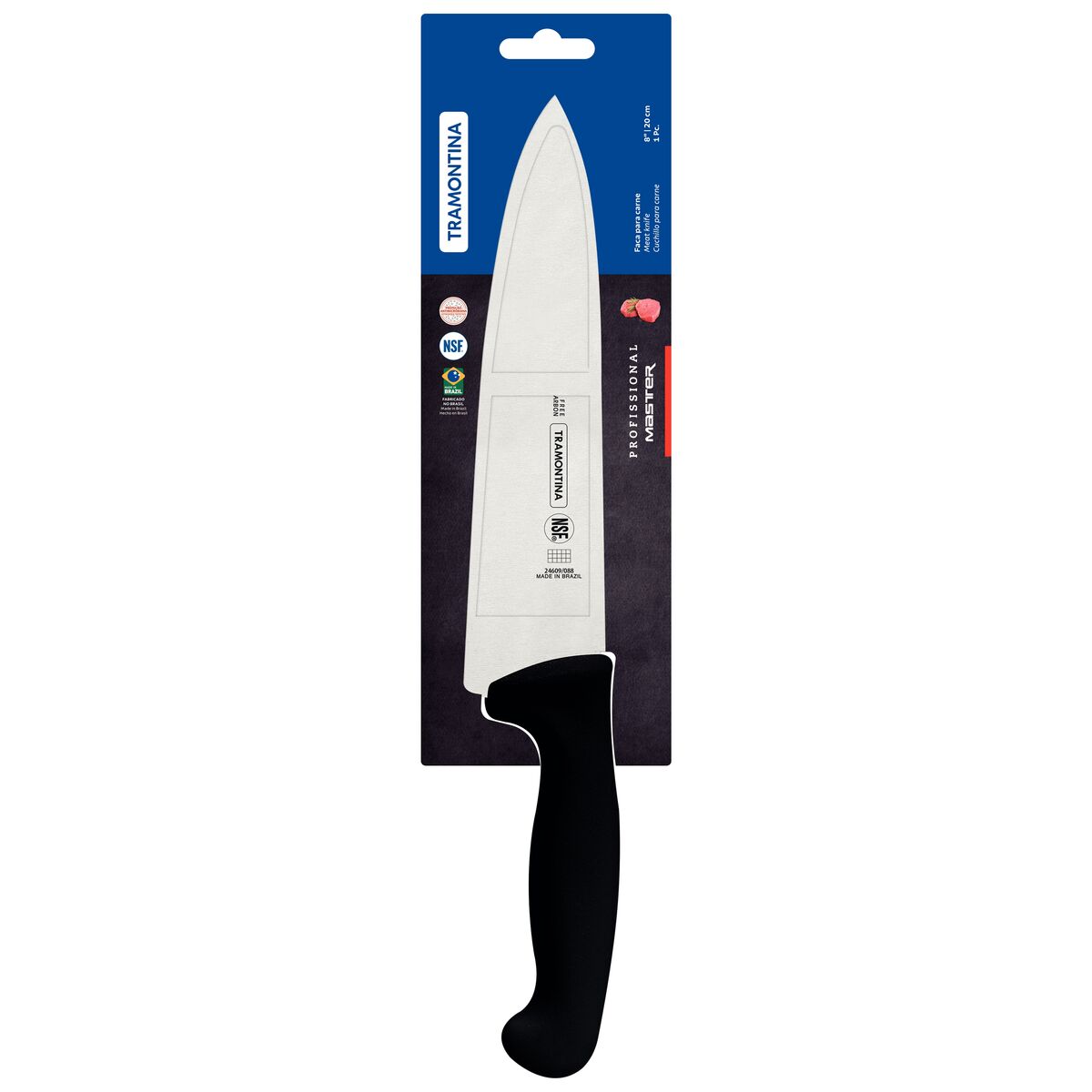 CUCHILLO CARNICERO 25CM - PROFESIONAL NEGRO NSF