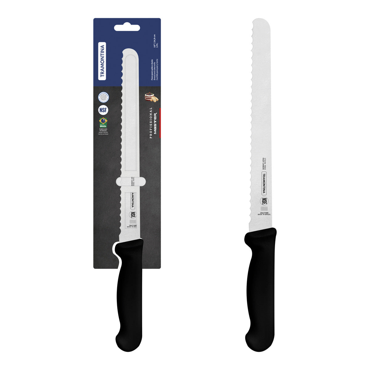 CUCHILLO PARA PAN 25CM - PROFESSIONAL MASTER NEGRO NSF