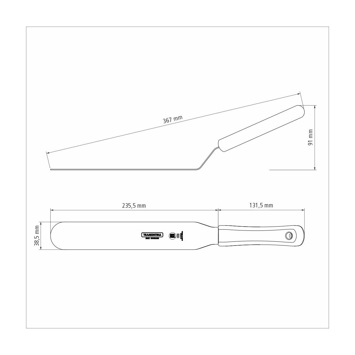 ESPÁTULA ACODADA PARA REPOSTERÍA 25,5 CM - PROFESSIONAL NSF