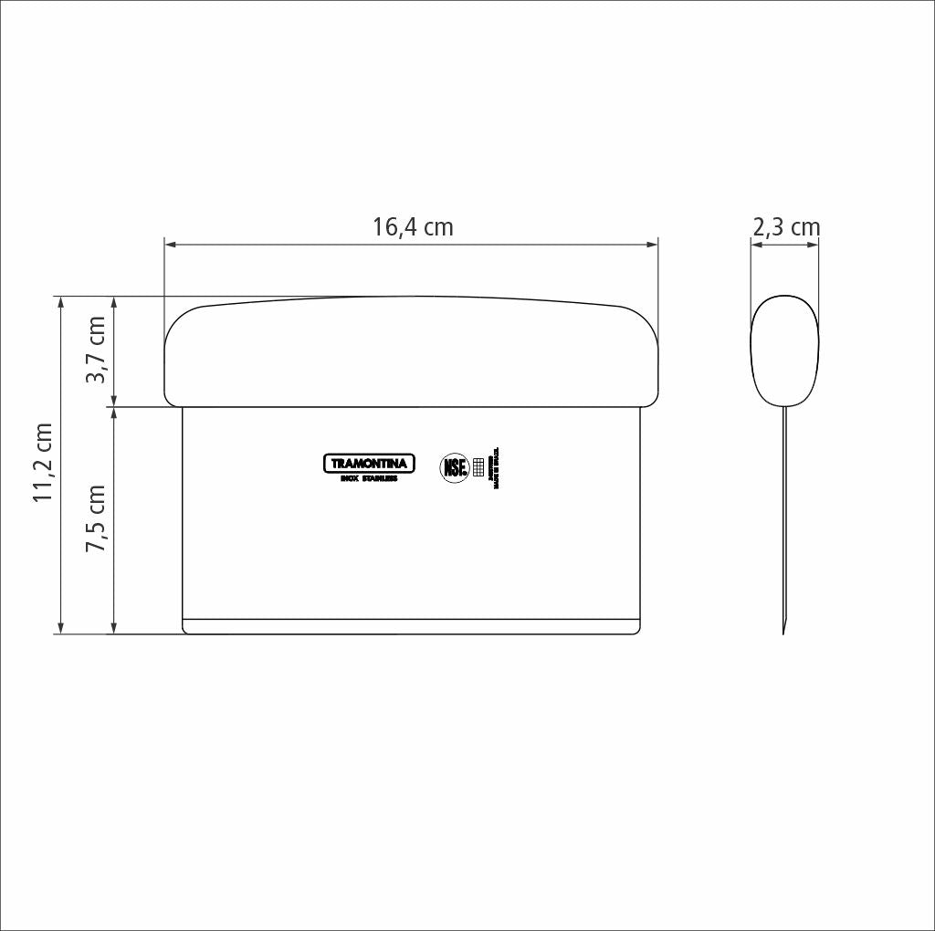 Tramontina Raspador de Acero Inoxidable para Repostería Profesional 16 cm