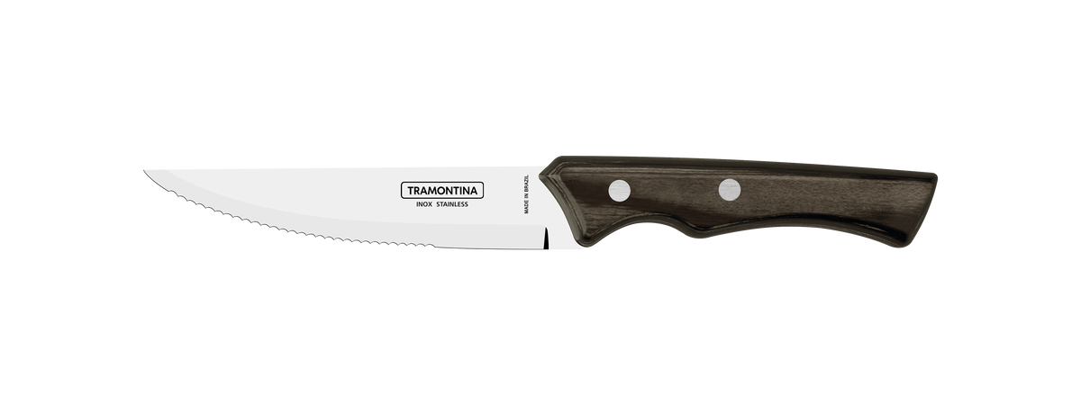 Tramontina Juego de Cuchillos Carne Jumbo Polywood Castaño 12 unidades