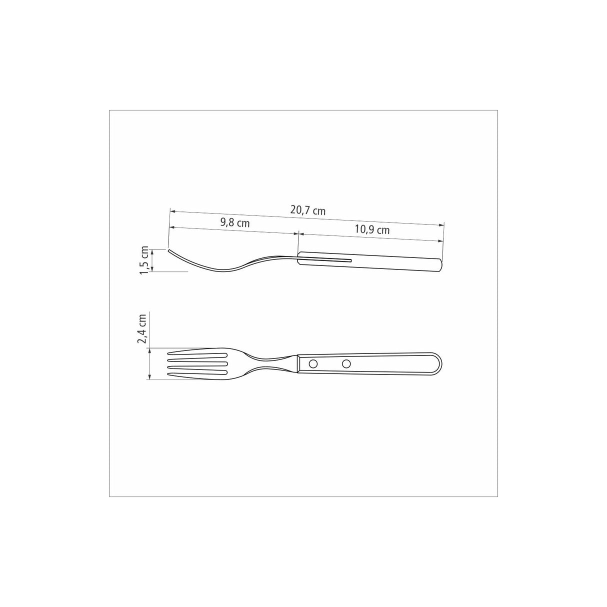 Juego de 12 Tenedores Jumbo Polywood FSC Rojo