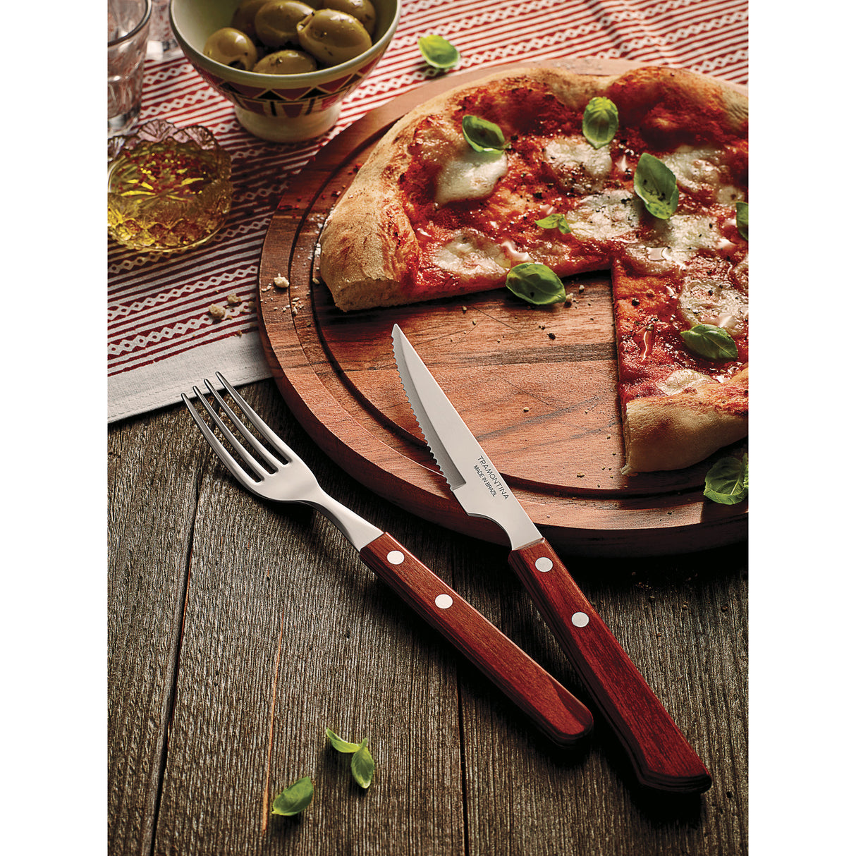 Juego de 12 Tenedores Jumbo Polywood FSC Rojo