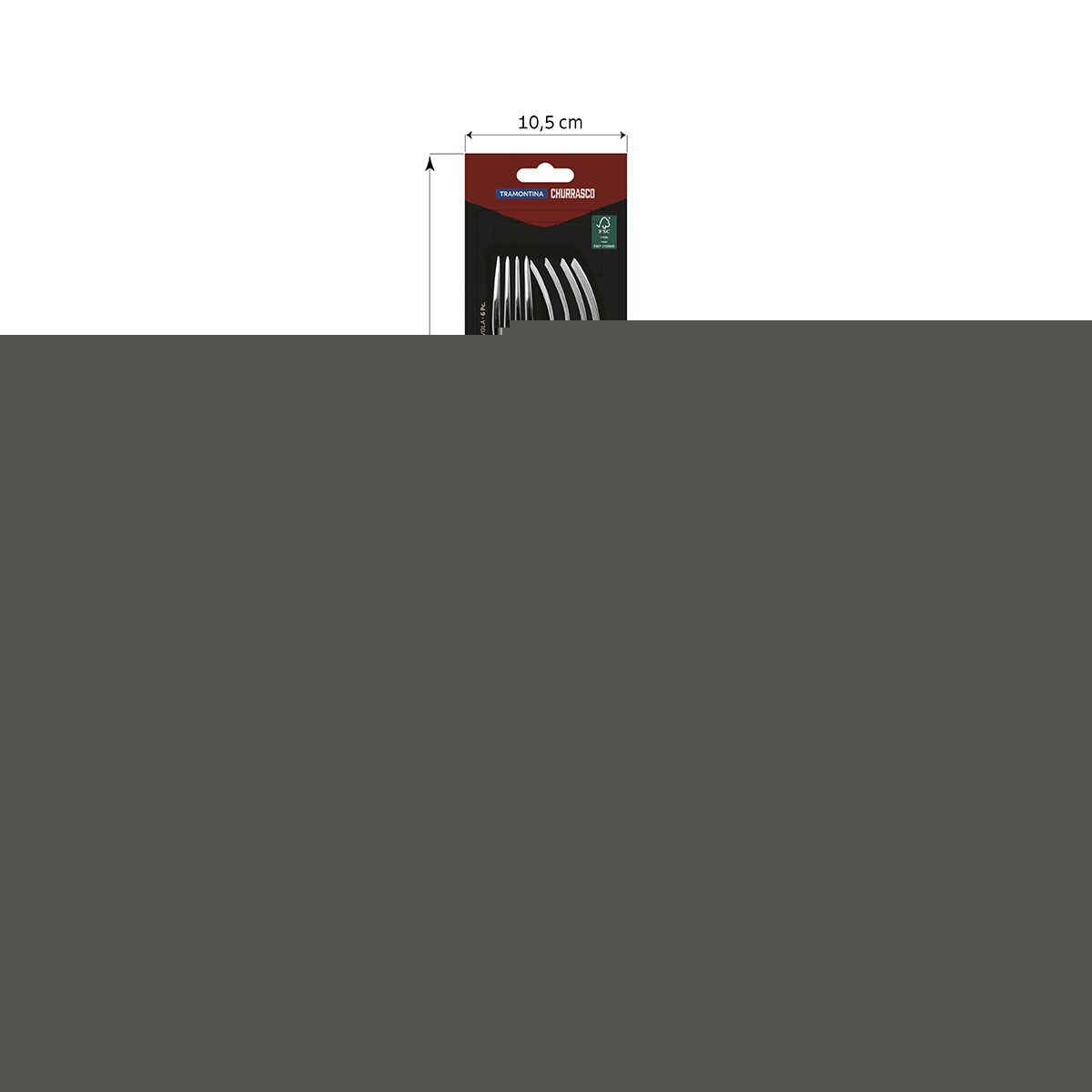 JUEGO DE TENEDORES P/ CARNE 6PZAS. - POLYWOOD CASTAÑO