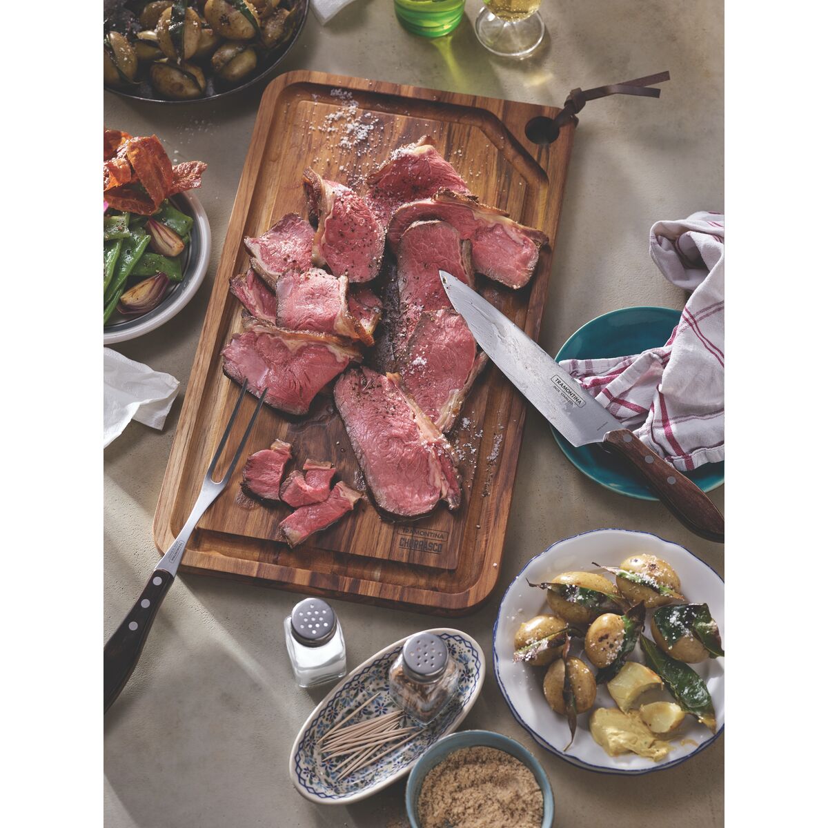 JUEGO PARA BARBACOA 2PZAS. - POLYWOOD FSC CASTAÑO