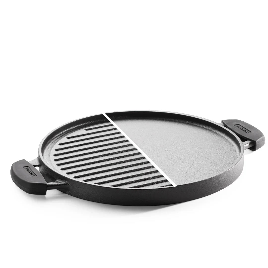 Tramontina Plancha de Hierro Fundido Reversible 2 en 1 Precurada Titanex 30 cm