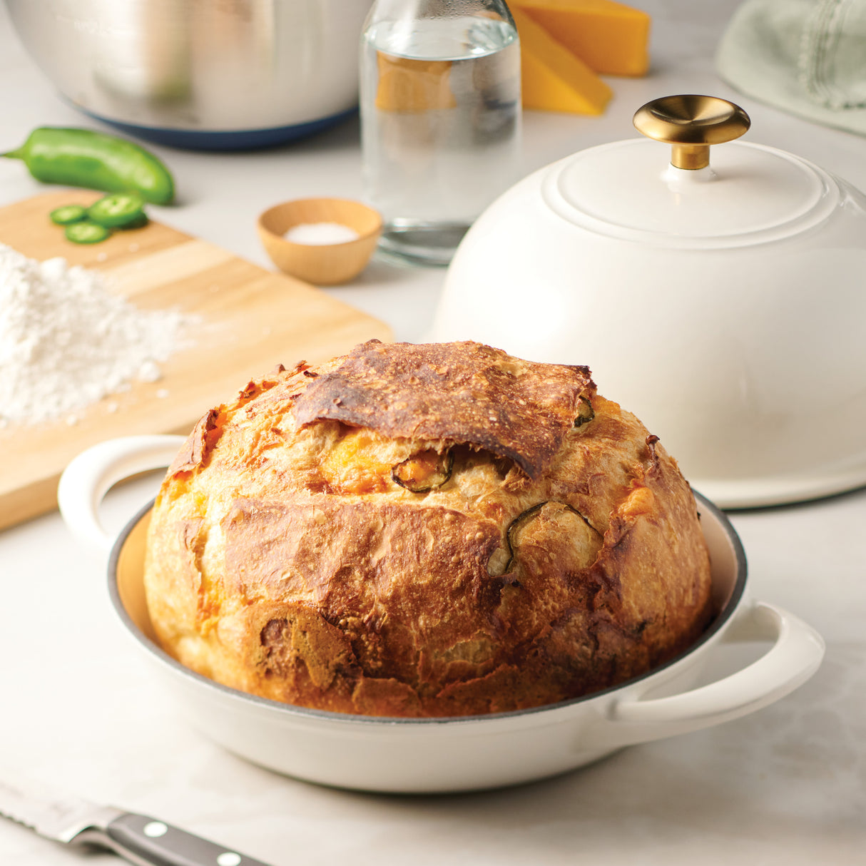 Tramontina Cazuela Horno para Pan de Hierro Fundido Esmaltado Latte 24 cm