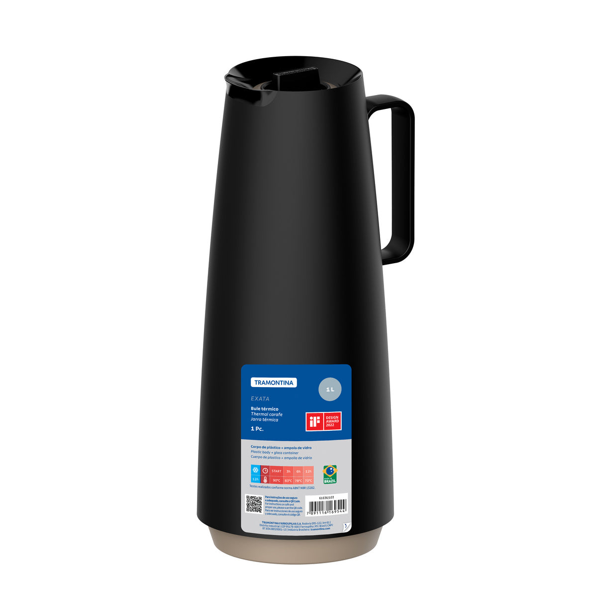 JARRA TERMICA 1L NEGRA - EXATA