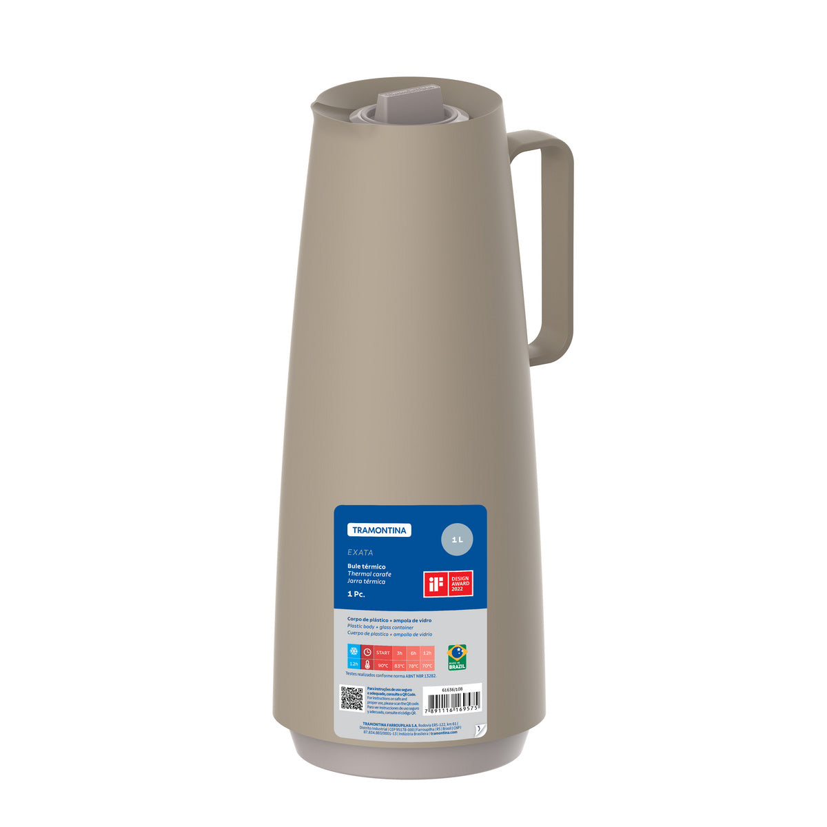 JARRA TERMICA 1L BEIGE - EXATA