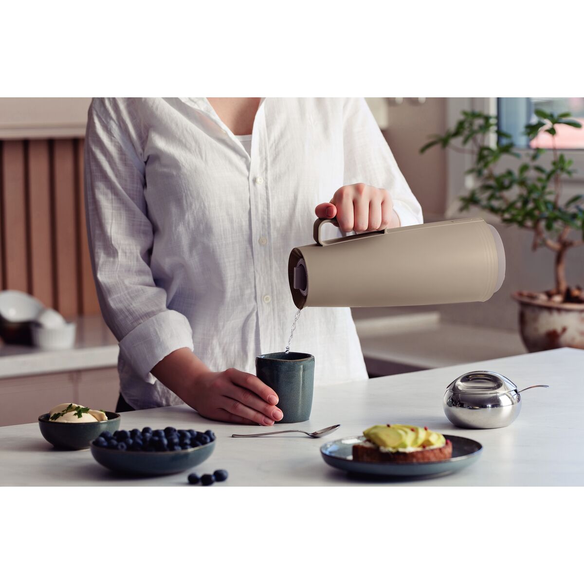 JARRA TERMICA 1L BEIGE - EXATA