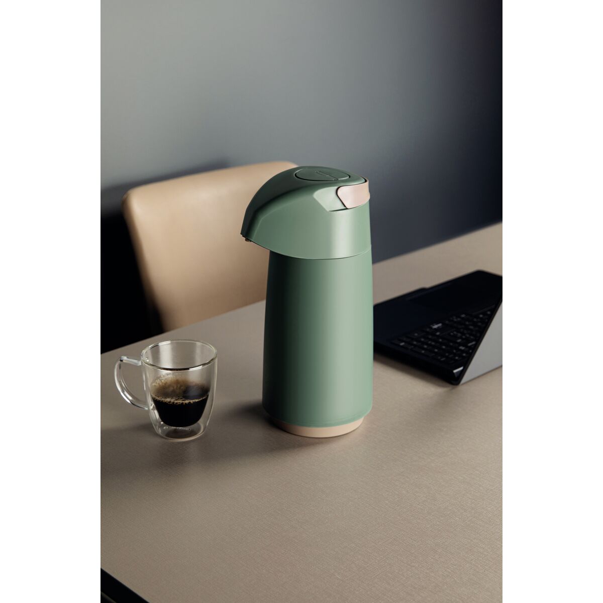 TERMO CON SIFÓN 1L. - VERDE