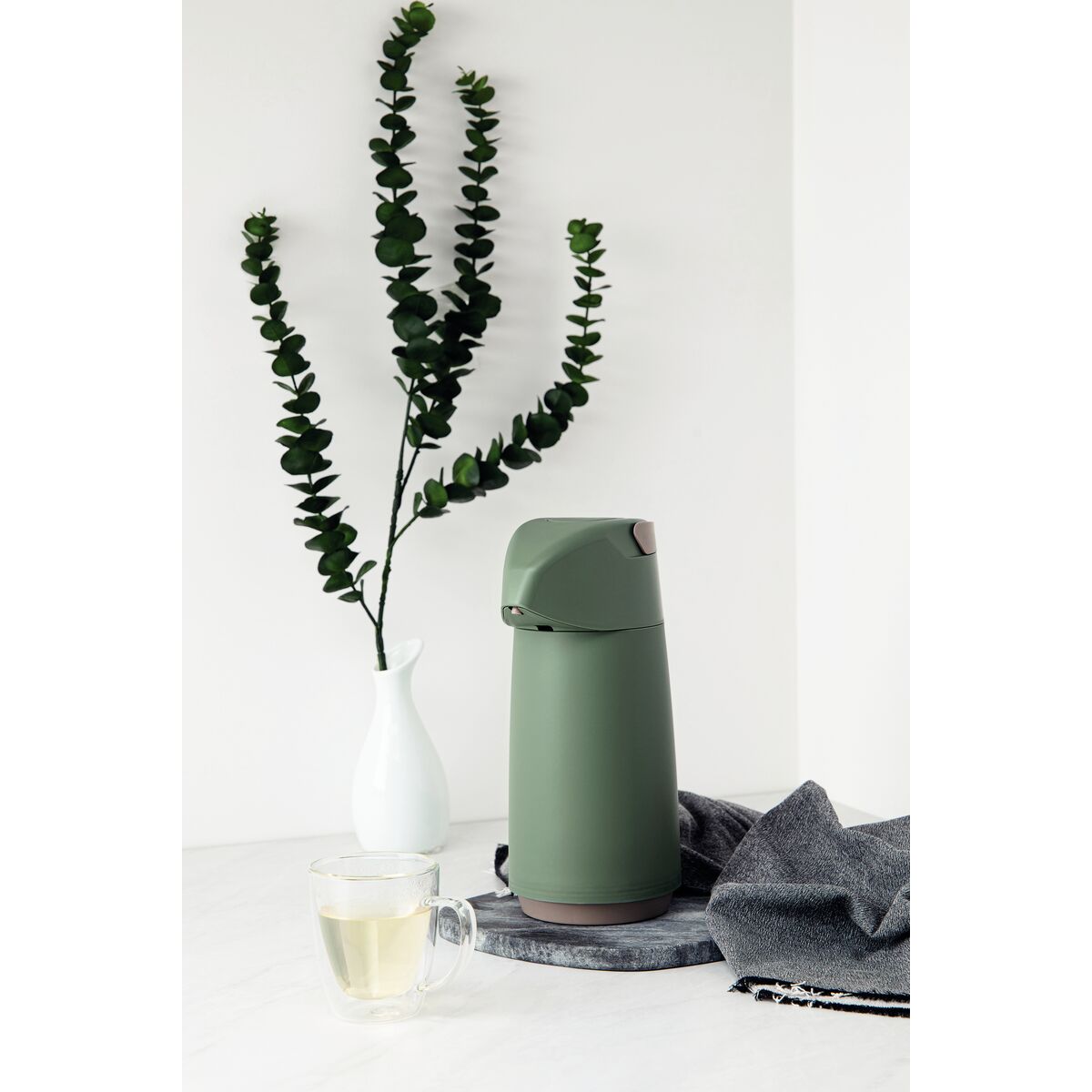 TERMO CON SIFÓN 1L. - VERDE