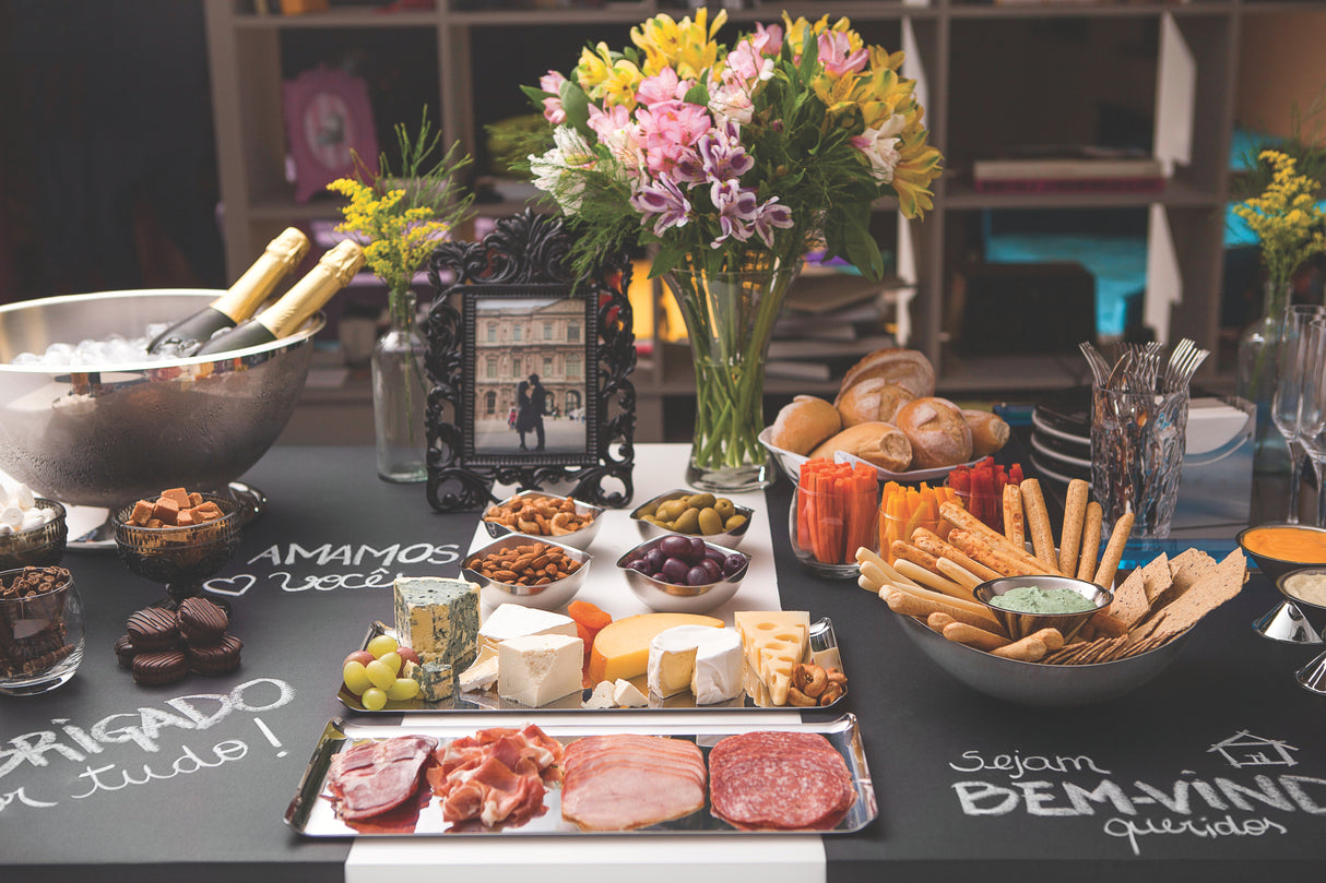 Tramontina Bandeja Rectangular de Acero Inoxidable Quadrata 38x17 cm