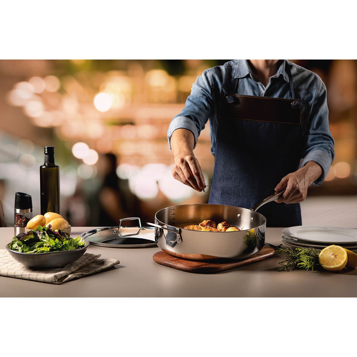 Sartén Hondo Tri-Ply Grano 30 cm - 5,6L